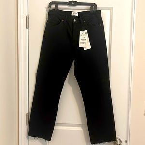 Black Zara straight leg ankle length jeans in US size 8